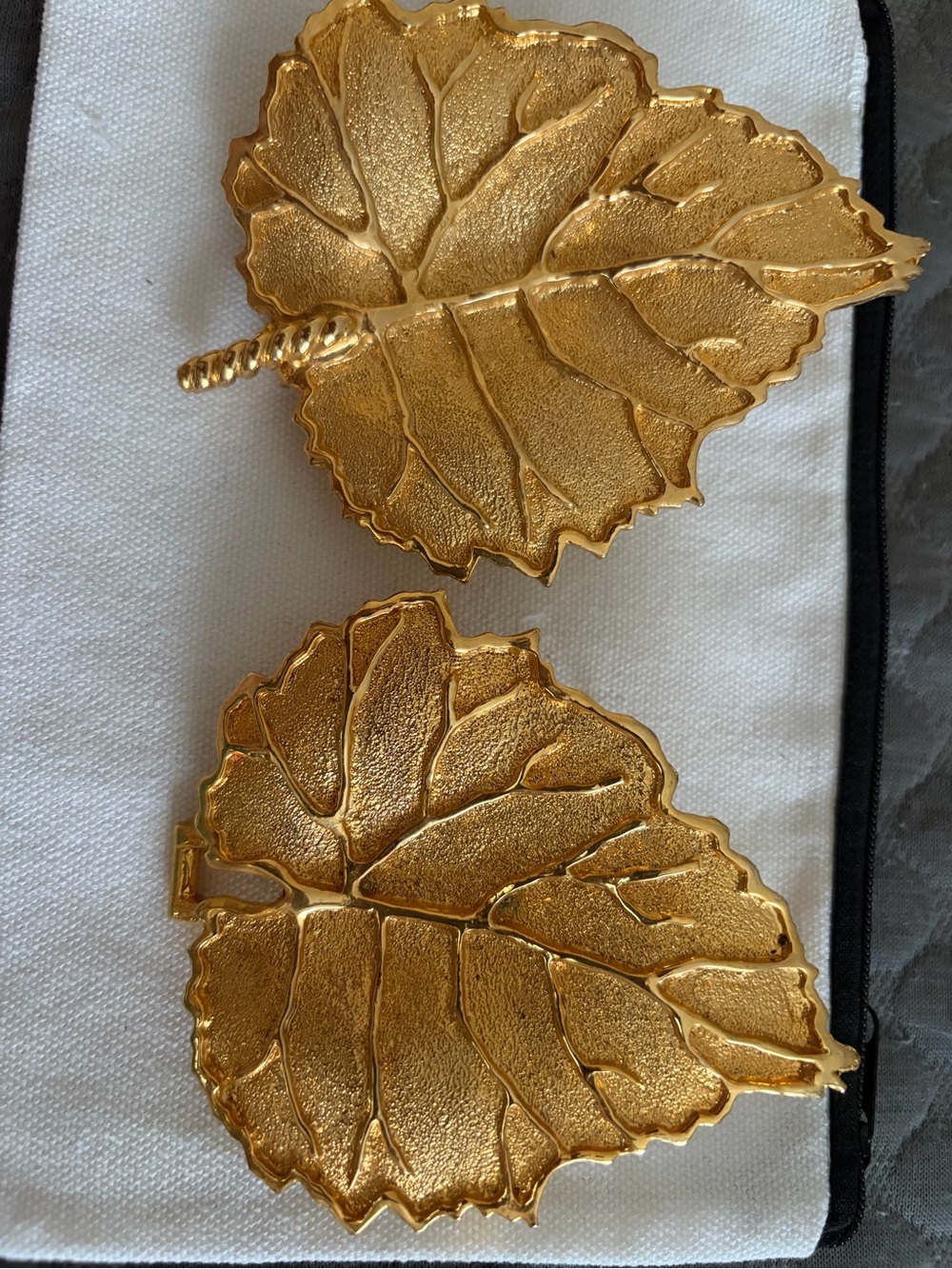 Gold Leaf Belt Buckles - Women Accessories vintage